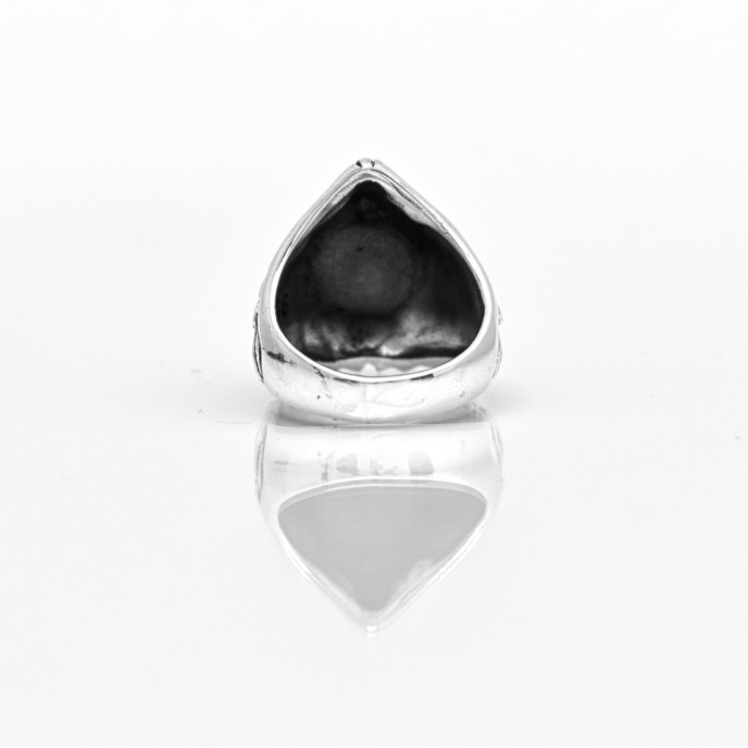 Inel cap de vultur onix Argint