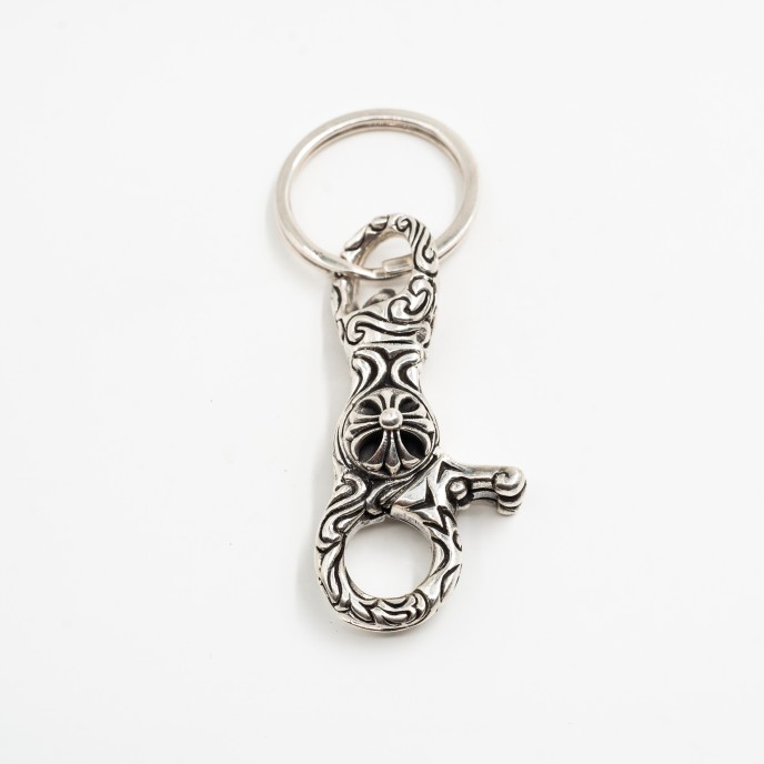 Carabina chei model gotic cruce Argint