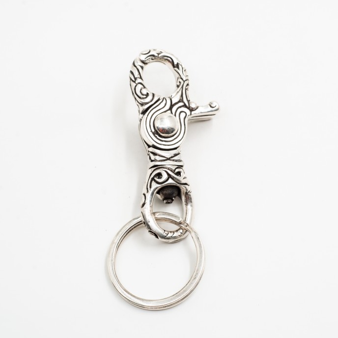 Carabina chei model gotic cruce Argint