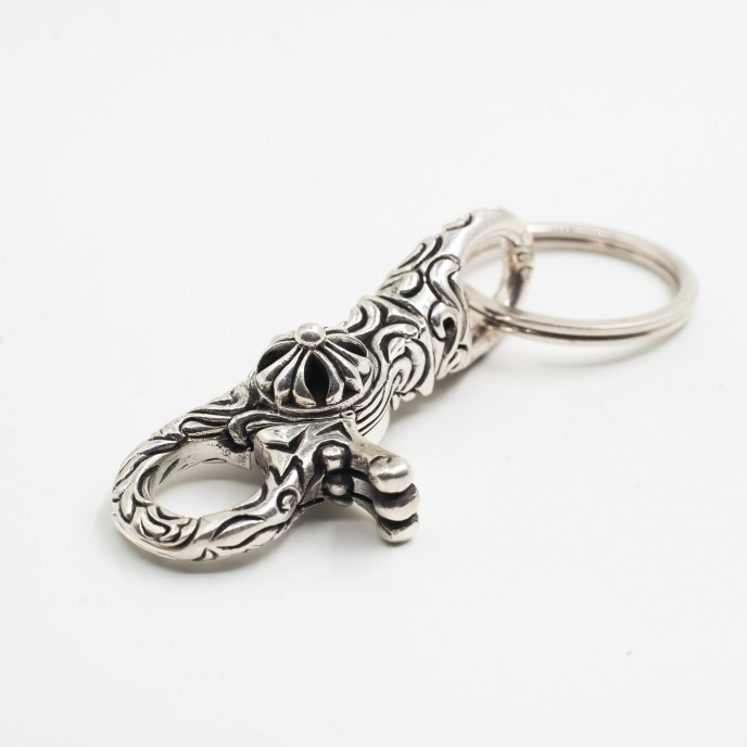 Carabina chei model gotic cruce Argint