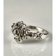 Inel gotic trandafir black Argint
