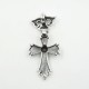 Pandantiv cruce gotica craniu L Argint