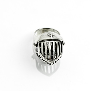 Inel cap de mort coif Argint