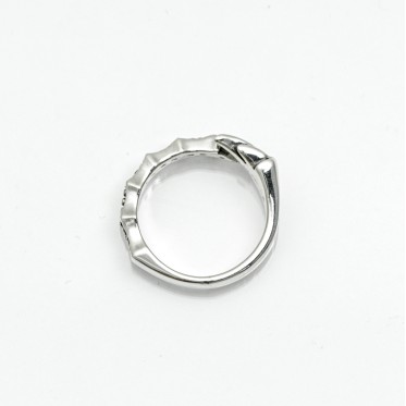 Inel gherute zirconii negre Argint