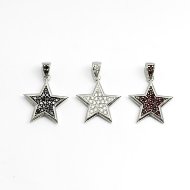 Pandantiv mini steluta zirconii Argint