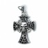 Pandantiv cruce craniu c.z negru Argint