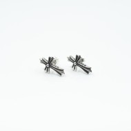 Cercei cruce gotica lunga Argint