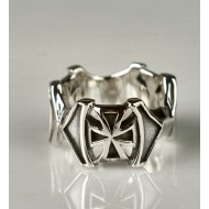 Inel cruci malteze Argint