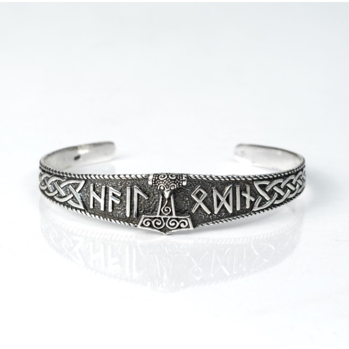 Bratara fixa ciocanul lui Thor Argint