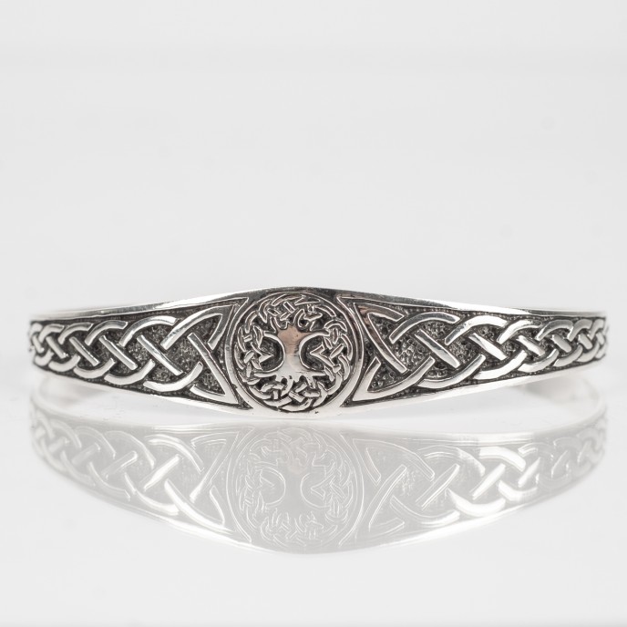 Bratara fixa celtica copacul vietii Argint