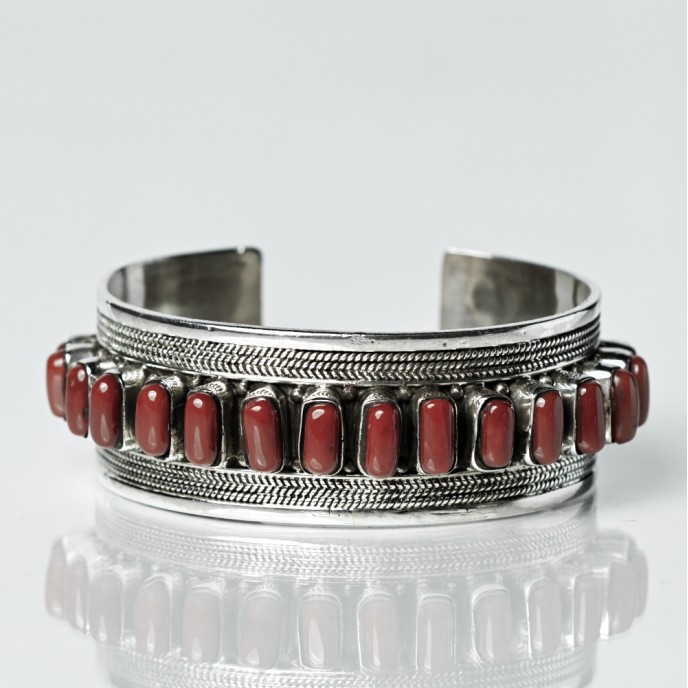 Bratara fixa lata pietre semipretioase Argint