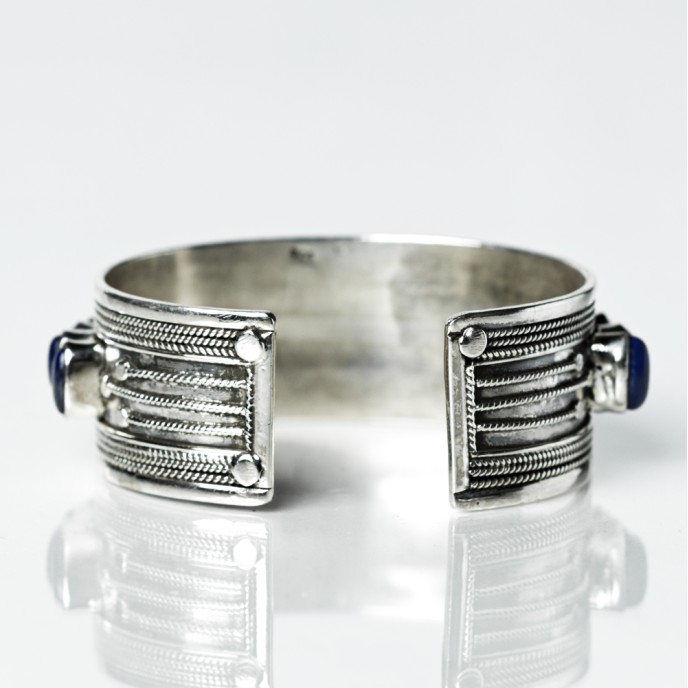 Bratara fixa lata pietre semipretioase Argint