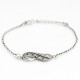 Bratara flexibila infinit pana Argint