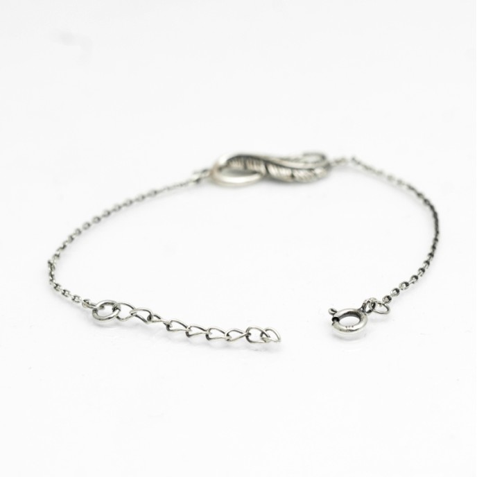 Bratara flexibila infinit pana Argint