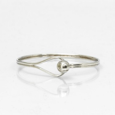 Bratara fixa mingie de tenis Argint