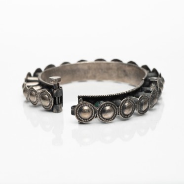 Bratara India fixa bumbi simpli Argint