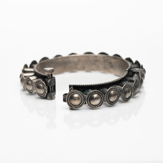 Bratara India fixa bumbi simpli Argint