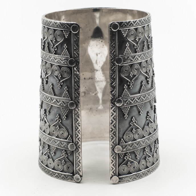 Bratara fixa lata 8.5cm Argint