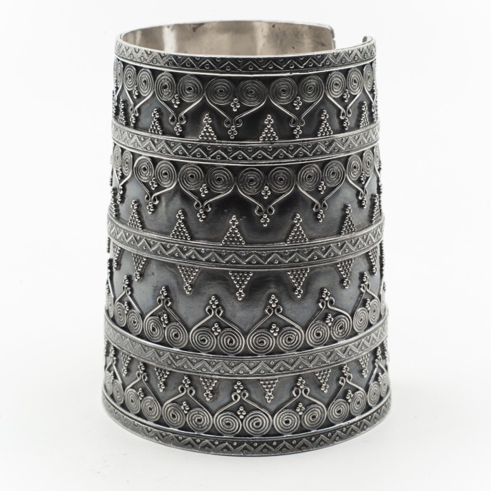 Bratara fixa lata 8.5cm Argint