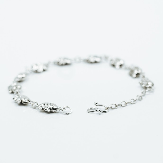 Bratara flexibila reglabila elefantei Argint