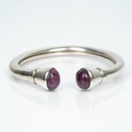 Bratara fixa simpla pietre Argint