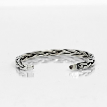 Bratara fixa impletitura spic m Argint