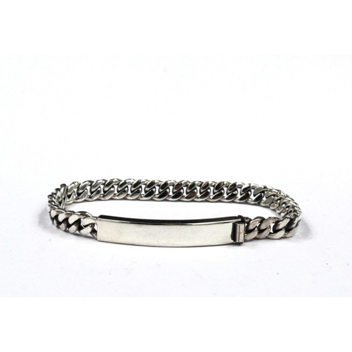 Bratara zale cuban 65mm placuta Argint