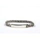 Bratara zale cuban 65mm placuta Argint
