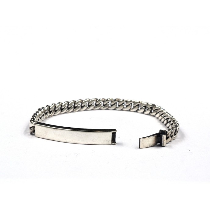 Bratara zale cuban 65mm placuta Argint