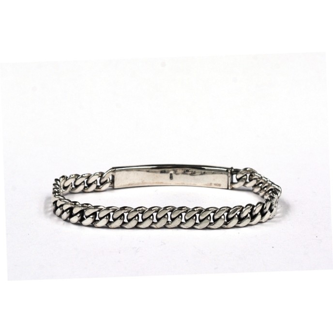 Bratara zale cuban 65mm placuta Argint