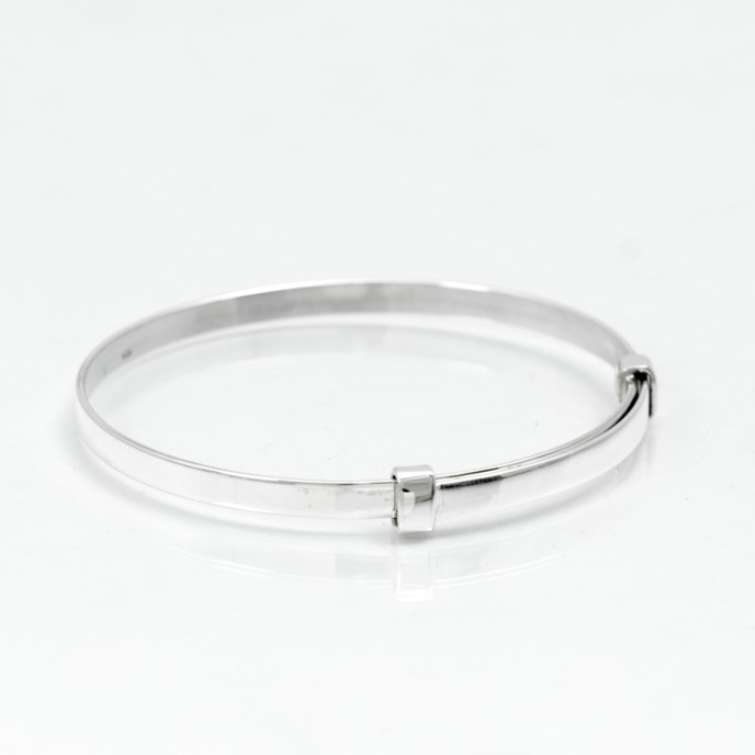 Bratara fixa simpla banda reglabila.5mm Argint