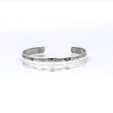 Bratara fixa lata hammered 7*60 Argint