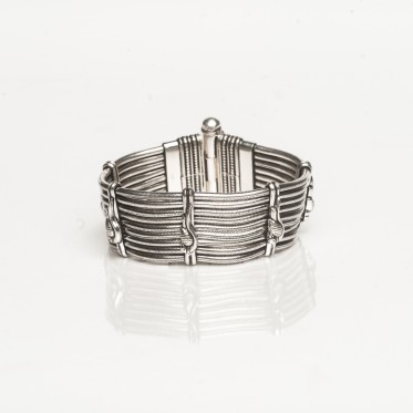 Bratara flexibila India 9 fire Argint