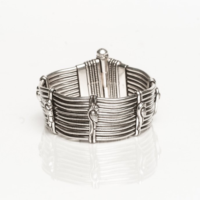 Bratara flexibila India 9 fire Argint