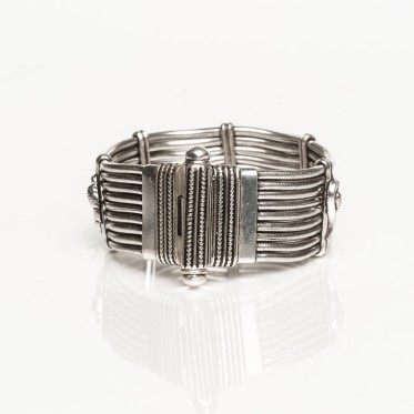 Bratara flexibila India 9 fire Argint