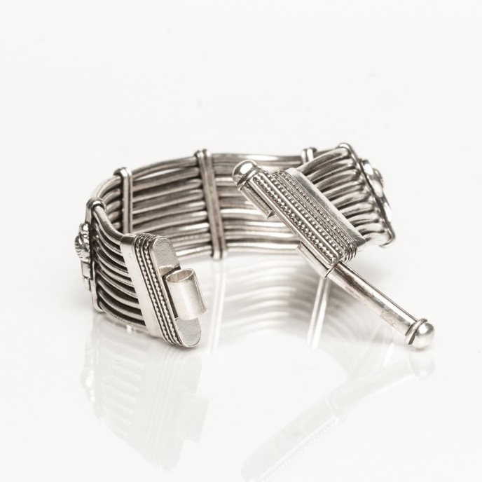 Bratara flexibila India 9 fire Argint