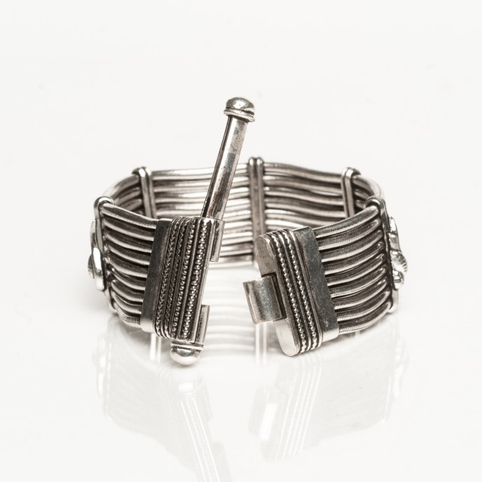 Bratara flexibila India 9 fire Argint