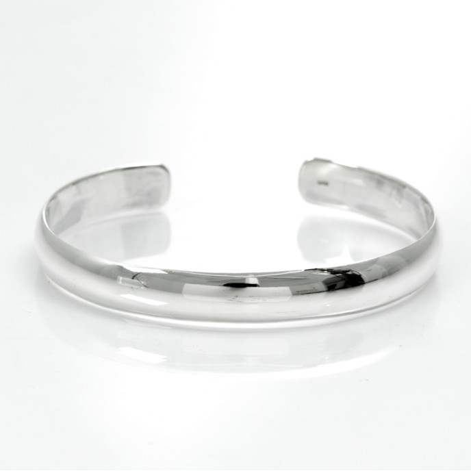 Bratara fixa simpla bombata 9*65 Argint