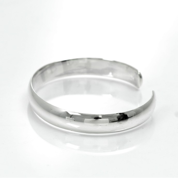 Bratara fixa simpla bombata 9*65 Argint