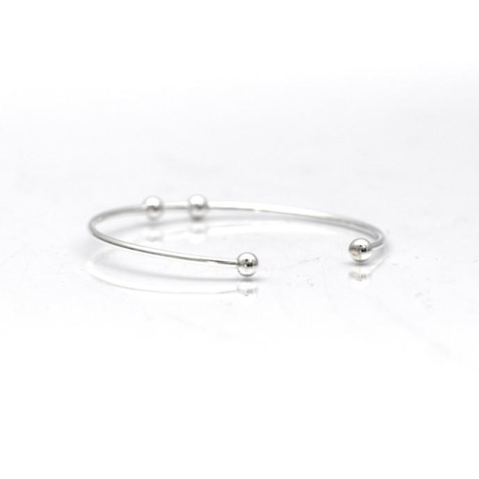 Bratara fixa 4 bile 2*60 Argint