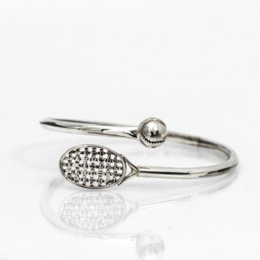 Bratara racheta si mingie tenis Argint