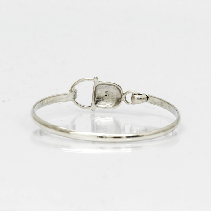 Bratara rotunda fixa lacatel Argint