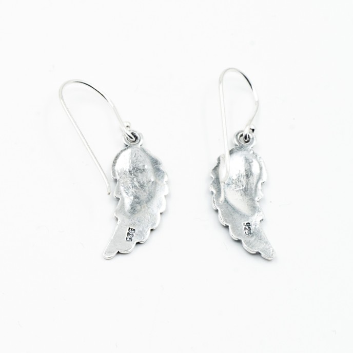 Cercei lungi aripi de inger Argint