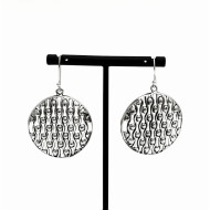 Cercei rotunzi valuri picaturi India Argint