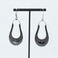 Cercei lungi ovali brod Argint