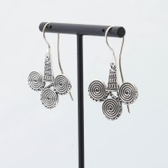 Cercei trei spirale Argint