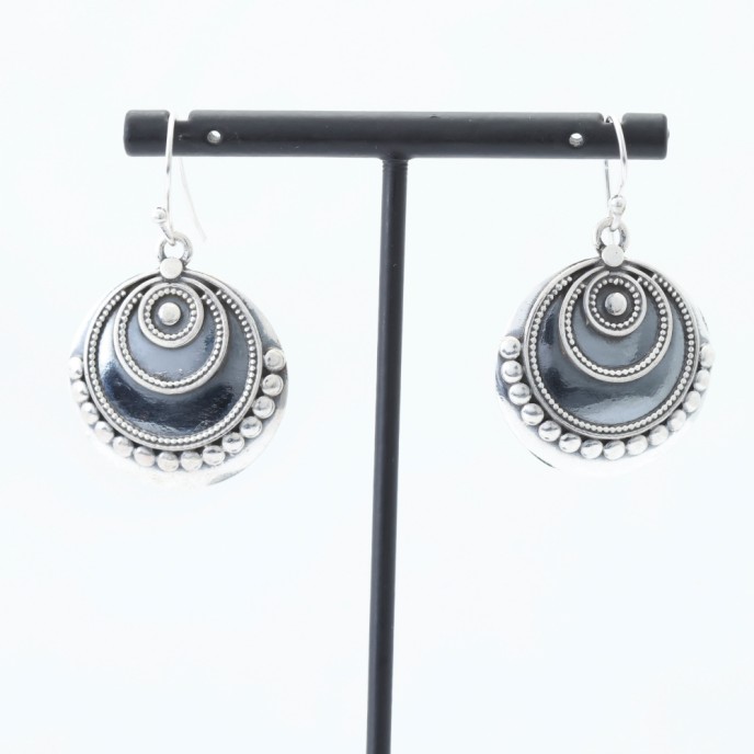 Cercei rotunzi cercuri buline Argint