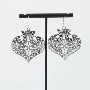 Cercei inima filigran Argint