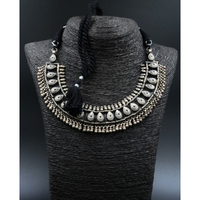 Colier etnic India picatura nr6fl Argint