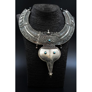 Colier etnic India placute nr9 Argint